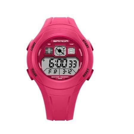 Planet Gates Red Children Watches LED Digital Multifunctional Waterproof Wristwatches Outdoor Sports Watches for Kids Boy Girls #331