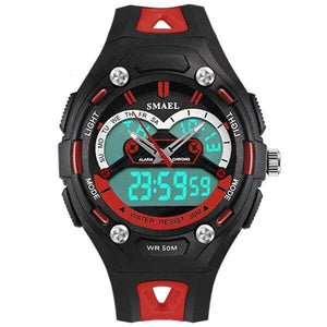 Planet Gates RED Children Watches Sports Waterproof Child Electronic LED 1339 Watch Safe Girls Boys Toy Watch Best Gifts