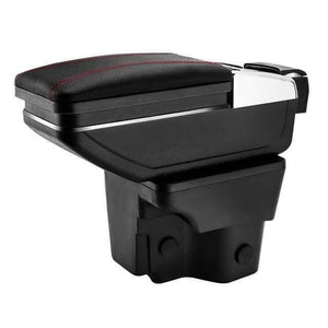 Planet Gates Red / China Armrest Box For Kia Rio 3 2011-2016 PU Leather Central Container Storage Box Car Styling Accessories