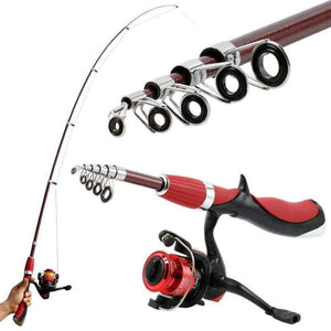 Planet Gates Red / China Carbon Fiber Rod Superhard Boat Ice Fly Lure Fishing Rod With High Quality Fishing Reel Fishing Tackle set De Pesca