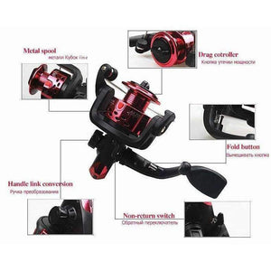 Planet Gates Red / China Carbon Fiber Rod Superhard Boat Ice Fly Lure Fishing Rod With High Quality Fishing Reel Fishing Tackle set De Pesca