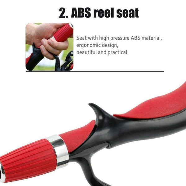 Planet Gates Red / China Carbon Fiber Rod Superhard Boat Ice Fly Lure Fishing Rod With High Quality Fishing Reel Fishing Tackle set De Pesca