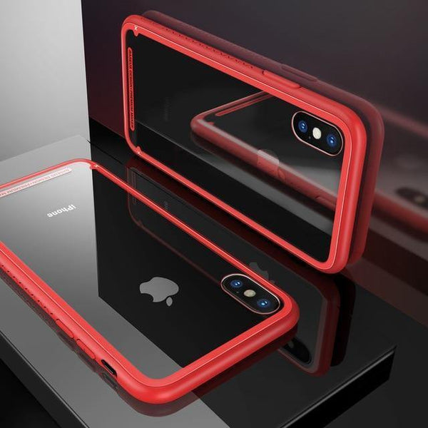 Planet Gates Red / China / For iPhone X Baseus Luxury Glass Case For iPhone X 10 Coque Soft TPU Transparent Glass Back Protective Cover For iPhonex i Phone X Capinhas