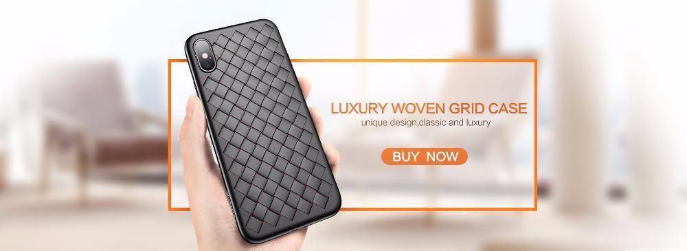 Planet Gates FLOVEME Super Soft Phone Case For iPhone 8 X XS Max Luxury Grid Cases For iPhone 6 6s 7 8 Plus XR XS Cover Silicone Accessories