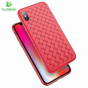 Planet Gates Red / China / For iPhone X FLOVEME Super Soft Phone Case For iPhone 8 X XS Max Luxury Grid Cases For iPhone 6 6s 7 8 Plus XR XS Cover Silicone Accessories