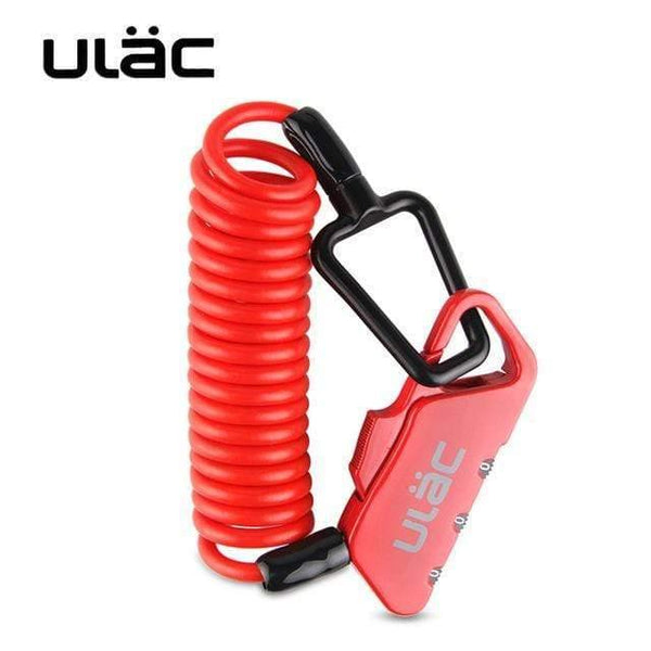 Planet Gates Red / China Mini Bike Lock 1200mm Fold Backpack Cycling Helmet Bicycle Cable Lock 3 Digit Combination Anti-theft Bike Bicycle Lock