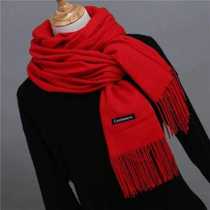 Planet Gates red / China Women scarf soild winter cashmere scarves for ladies neck warm pashmina long shawl wraps bandana foulard female head hijab
