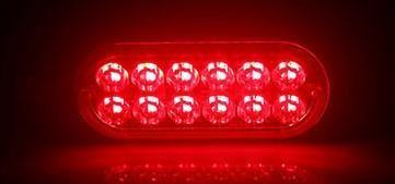 Planet Gates Red Color 4PCS 12V 24V 12 LED Super Bright Emergency Warning Caution Waterproof Amber Strobe Light Bar Flashing for Auto Car Truck SUV Van