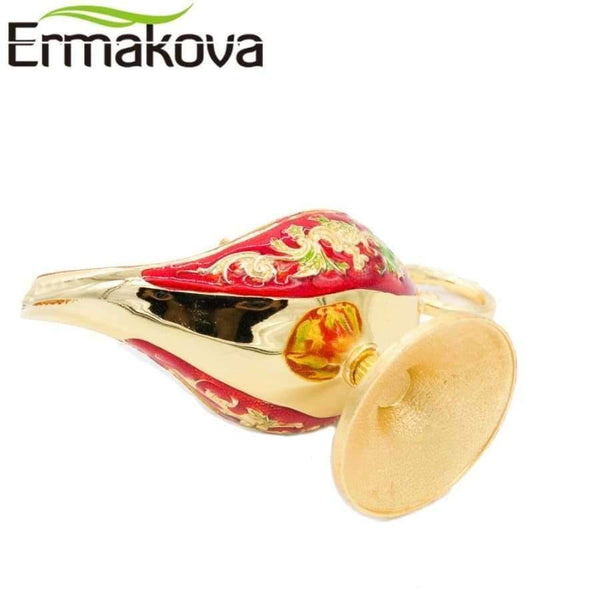 Planet Gates Red Colorful Metal Aladdin Magic Lamp Retro Wishing Oil Lamp Aladdin Genie Lamp Incense Burner Home Decor Gift Child Toy