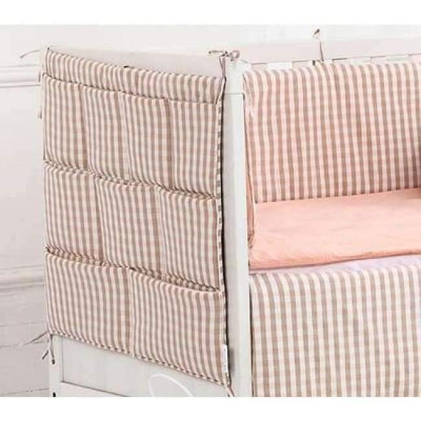 Planet Gates Red Cotton Grey Baby Bed Hanging Storage Bag Newborn Crib Organizer Toy Diaper Pocket for Babies Bedding Set 50*60CM
