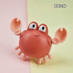 Planet Gates Red crab Baby Bath Toys Animal Cute Cartoon Tortoise Crab Classic Baby Water Toy Infant Swim Chain Clockwork Toy For Kid 2021 Newest