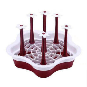 Creative kitchen cup drain rack Household plastic 6 plum water cup storage rack