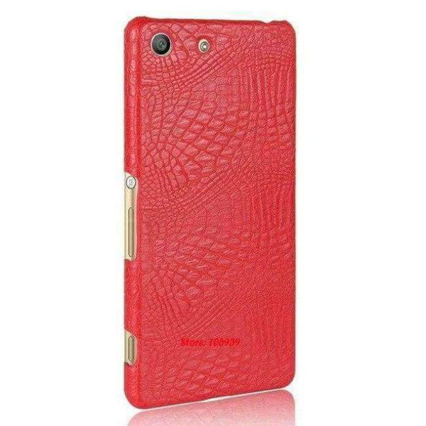 Planet Gates Red Crocodile Snake Pattern Hard PC PU Leather Leathe Lether Phone accessories Back Etui Coque Case For Sony Xperia M5 Cheap