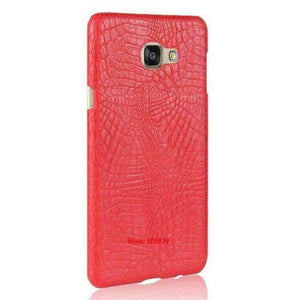 Planet Gates Red Crocodile Snake Pattern Hard PC PU Leather Lether Phone Etui Coque Case For Samsung Galaxy A510 A5 2016 5.2 A510F A 510F