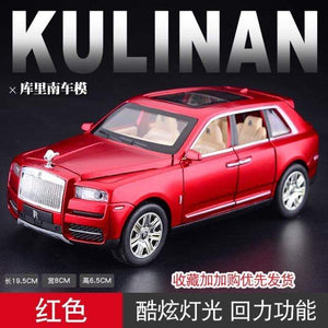 Planet Gates Red Cullinan 1:24 Rolls-Royce Phantom Car Model Simulation Sound and Light Pull Back Alloy Cullinan Decoration Boy Toy Car Collection Gifts