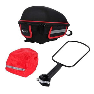 Planet Gates red Cycling Bag Bike Rear Bag Reflective Waterproof Rain Cover Mountain Bike Cycling Tail Extending Saddle Bicycle Bag