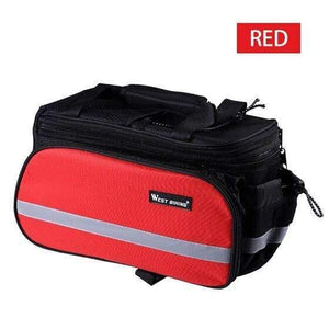 Planet Gates Red Cycling Camel Bag 10-25L Volume Waterproof Riding Bicycle Rear Rack Storage Luggage Bags Reflective MTB Bike Bag
