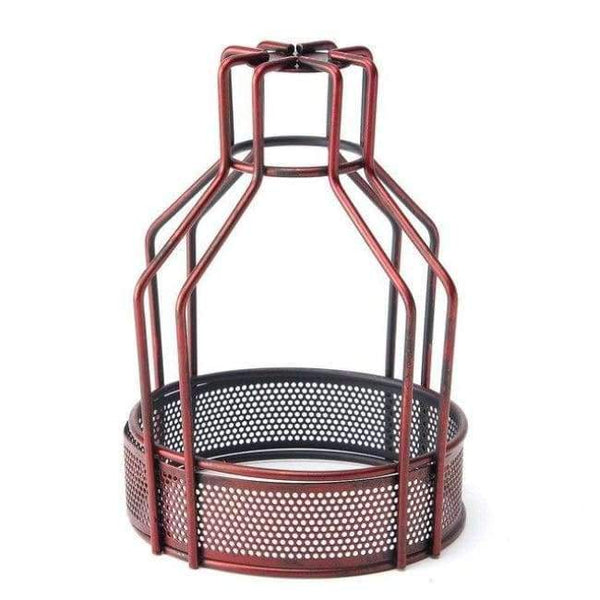 Planet Gates Red D Smuxi Retro Vintage Industrial Lamp Covers Pendant Trouble Light Bulb Guard Wire Cage Ceiling Hanging Bars Cafe Lamp Shade