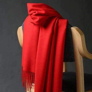 Planet Gates red DANKEYISI Luxury Winter Scarf Women Thicken Warm Scarves Wool Cashmere Scarf Man Wrap Pashmina Tassels Solid Color Scarf hijab