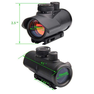 Planet Gates Red Dot Sight Scope Holographic 1 x 30mm 11mm & 20mm Weaver Rail Mount for Tactical Hunting  5-0040