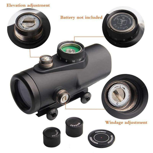 Planet Gates Red Dot Sight Scope Holographic 1 x 30mm 11mm & 20mm Weaver Rail Mount for Tactical Hunting  5-0040