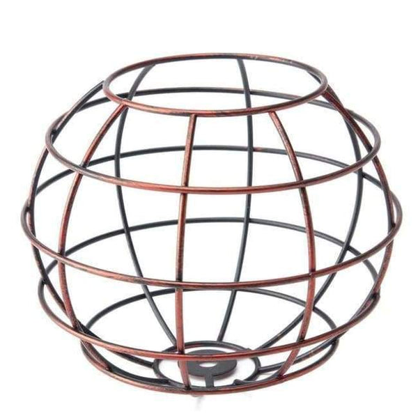 Planet Gates Red E Smuxi Retro Vintage Industrial Lamp Covers Pendant Trouble Light Bulb Guard Wire Cage Ceiling Hanging Bars Cafe Lamp Shade