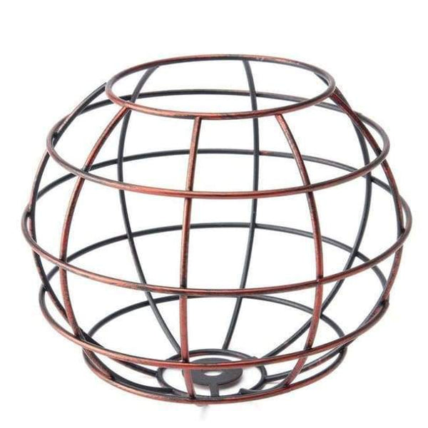 Planet Gates Red E Smuxi Retro Vintage Industrial Lamp Covers Pendant Trouble Light Bulb Guard Wire Cage Ceiling Hanging Bars Cafe Lamp Shade