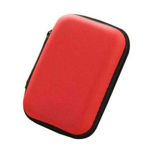 Кутия за съхранение на червени кабели за слушалки Planet Gates, чанта за съхранение на кабели за данни с цип, защитна чанта за съхранение на цифрови джаджи, органайзер за пътуване