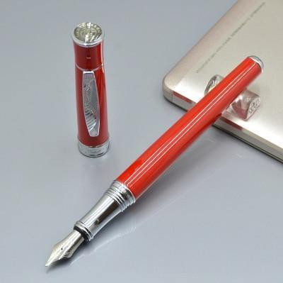 Planet Gates Red / EF Picasso 607 Fountain pen with 0.38mm / 0.5mm nib school office stationery writing smooth Luxury ink pens box