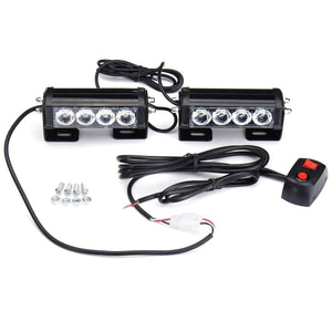 Planet Gates Red Emergency Strobe Light Bar  8 LED Dash Flash Warning Lamp Traffic Light Roadway Safety