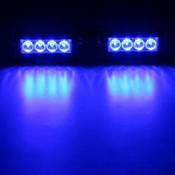 Planet Gates Red Emergency Strobe Light Bar  8 LED Dash Flash Warning Lamp Traffic Light Roadway Safety