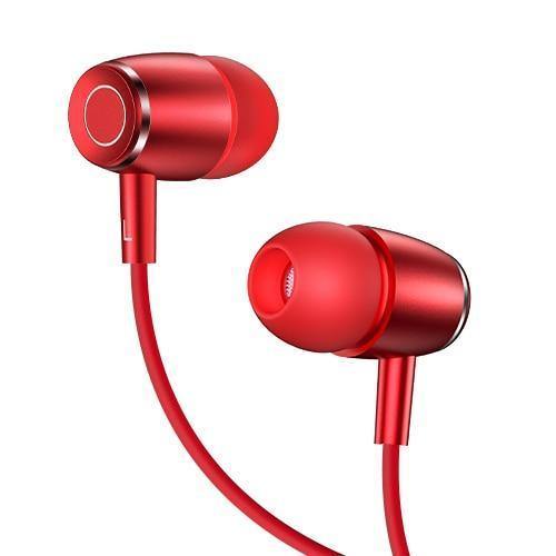Planet Gates Red EP-26 Tiffany Blue in-ear Metal Earphones,USAMS 3.5mm Hifi Earbuds Bass Earphones Stereo Headset inear Wired Ear phone With Mic