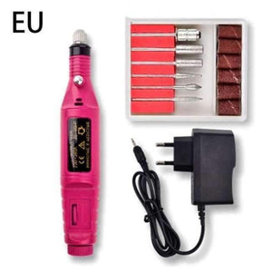 Planet Gates red EU Electric Nail Polish Pedicure Machine Apparatus Of Manicure Nail Drill Bits Set Cuticle Acrylic Gel Remover Pen Tools Kit