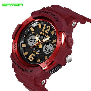 Planet Gates Red Fashion Casual Children Watches 30M Waterproof Quartz Wristwatches Sports Kids Clock boys Hours girls Students Watch