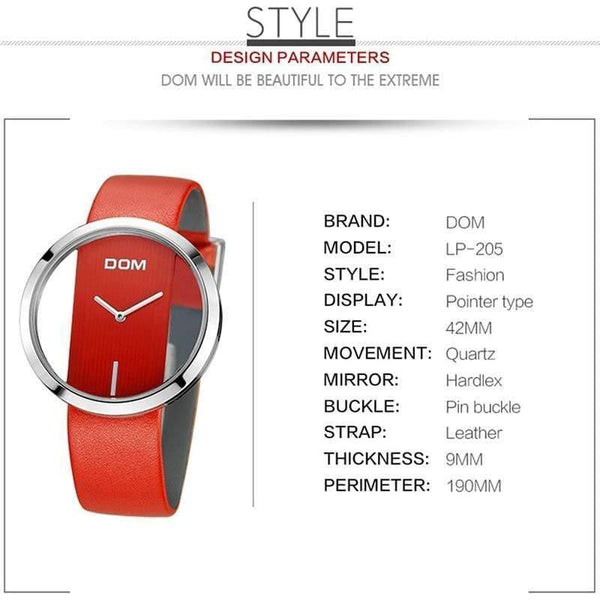 Fashion Elegant Lady  Leather Wrist Watch Waterproof Casual Quartz Watch for Women Relogio Feminino - Planet Gates