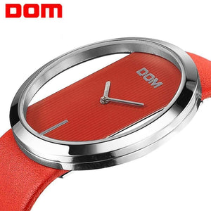 Planet Gates Red Fashion Elegant Lady  Leather Wrist Watch Waterproof Casual Quartz Watch for Women Relogio Feminino