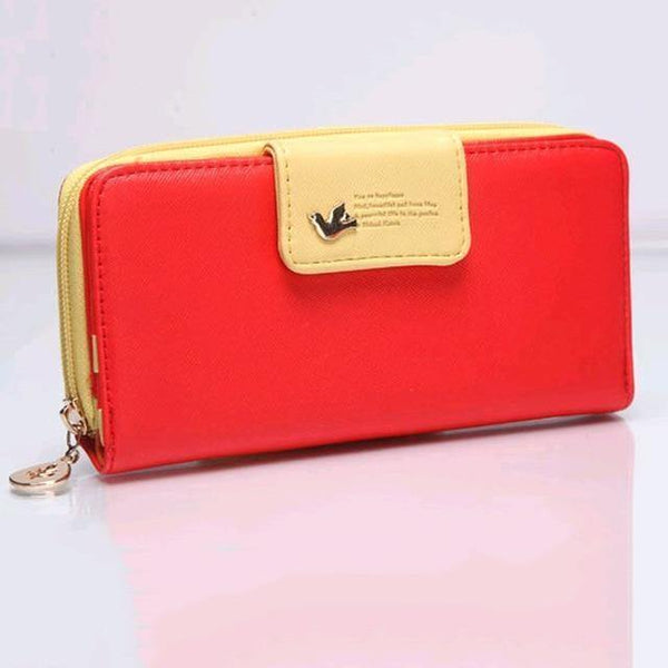 Planet Gates red Fashion Ladies Purses Brand Wallet Women Long Zipper Coin Purse Women Wallets Pu Leather Card Holder Colorful Clutch Female
