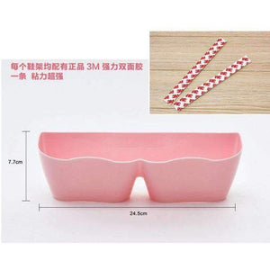 Planet Gates Red Fashion three-dimensional wall hung shoe shelf rack storage Candy color paste home furniture cabinet DIY bathroom