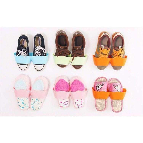 Planet Gates Red Fashion three-dimensional wall hung shoe shelf rack storage Candy color paste home furniture cabinet DIY bathroom