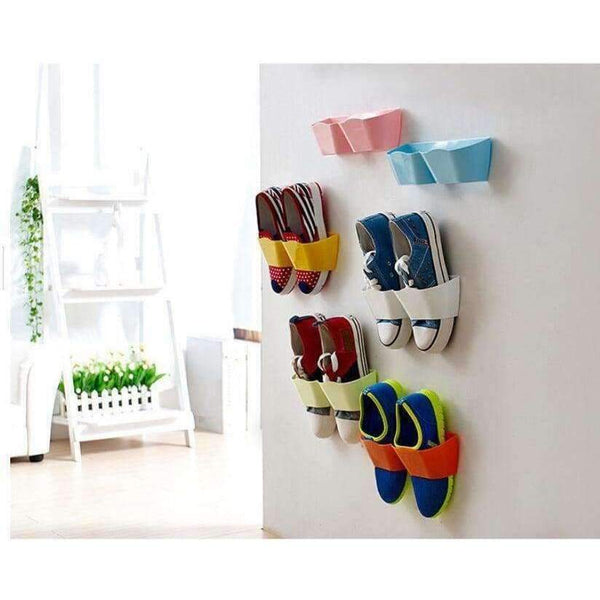 Planet Gates Red Fashion three-dimensional wall hung shoe shelf rack storage Candy color paste home furniture cabinet DIY bathroom