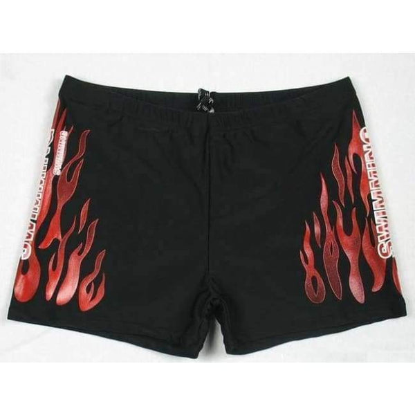 Planet Gates red fire / XL Men's Man Swimwear Swimsuits Swimming Boxer Shorts Sports Suits Surf Board Shorts Trunks Men Swim Suits Summer