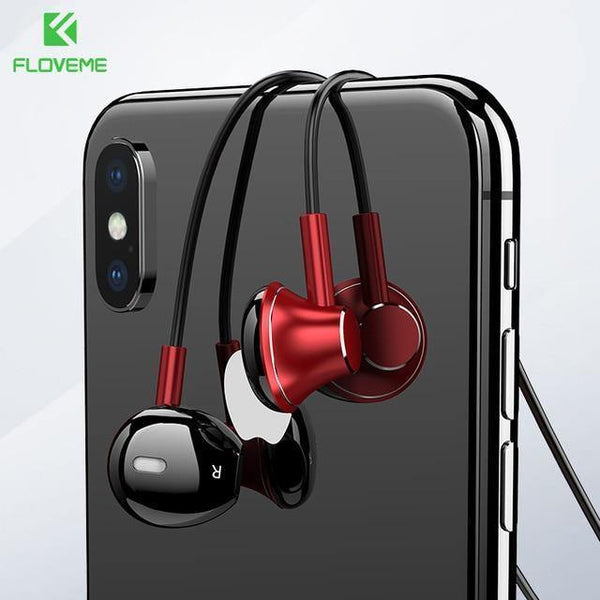 Planet Gates Red FLOVEME B11 Bluetooth Earphone Wireless Headphones For Xiaomi iPhone Neckband Headset Stereo Earbuds fone de ouvido Build-in Mic