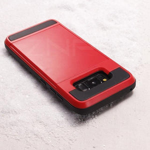 Planet Gates Red / For Galaxy S6 ZNP Armor Slide Card Holder Phone Case For Samsung Galaxy S9 S8 Plus S7 S6 Edge Full Cover For Samsung Note 9 8 A3 A5 A7 Cases