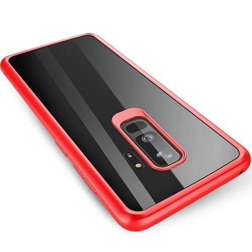 Planet Gates red / for Galaxy S9 ROCK Slim Transparent Case for Galaxy S9 S9 Plus,Premium TPU+PC Anti-knock Phone Case for Samsung Galaxy S9 S9+