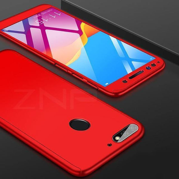 Planet Gates Red / For Honor 7C ZNP 360 Full Protection Phone Case For Huawei Honor 7A Pro Shockproof Full Cover For Huawei Honor 8X 7C Pro 7a Cases With Glass