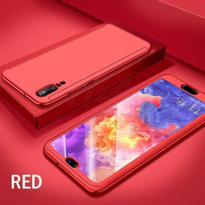 Planet Gates Red / For Huawei P20 H&A 360 Degree Protection Full Cover Phone Case For Huawei P20 Lite P20 Pro Shockproof Cover For Huawei P20 Lite Case Glass
