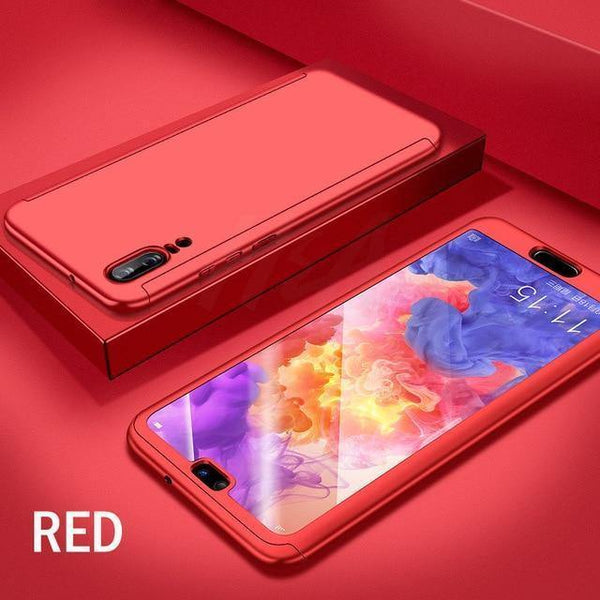 Planet Gates Red / For Huawei P20 H&A 360 Degree Protection Full Cover Phone Case For Huawei P20 Lite P20 Pro Shockproof Cover For Huawei P20 Lite Case Glass