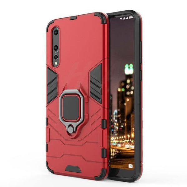 Planet Gates Red / For Huawei P20 H&A Luxury Armor Phone Case For Huawei P20 Lite P20 Matte PC + TPU Shockproof Phone Cover For Huawei P20 Pro Holder Case Capa