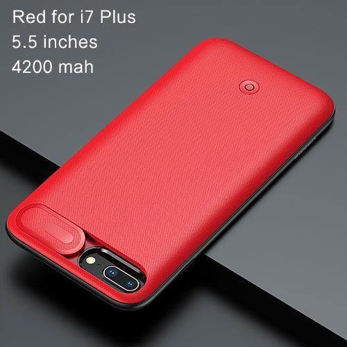 Planet Gates Red for i7 Plus / China USAMS Battery Charger Cases for iPhone 6 6s 7 8 Plus 3000/4200mAh Power Bank Case Ultra Slim External Pack Backup charger case