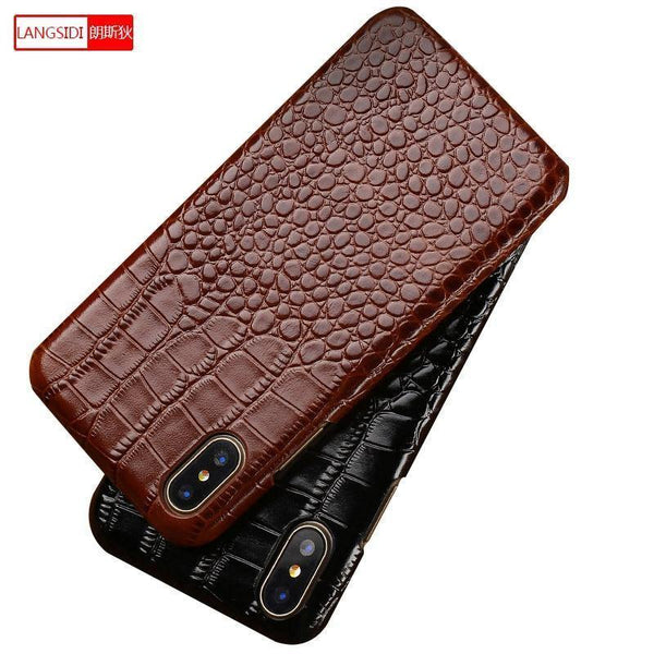 Planet Gates red / For iPhone 5 5s Crocodile skin phone case for iphone X XAS 6 7 8 8 plus 5 5s SE leather shatter-resistant luxury case